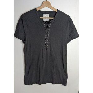 [Revolve] Zoe Karssen | Black Lace-up Tee